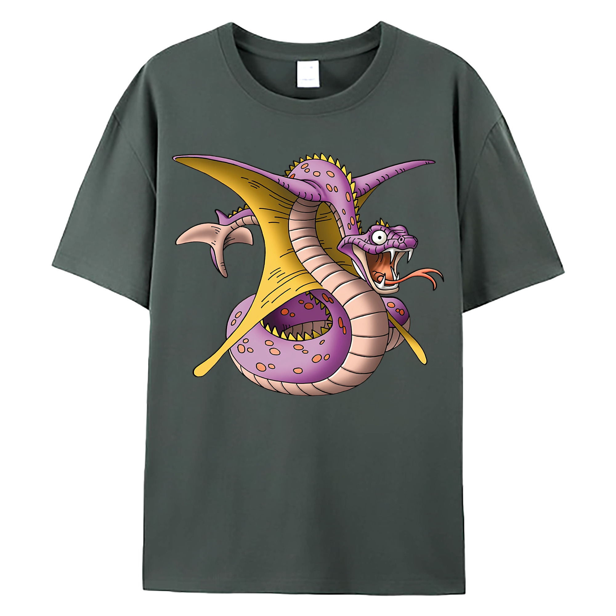 （画像用） ドラゴンクエスト Doragon Kuesuto Dragon Quest 綿100％ メンズ半袖Tシャツ｜肌触りやわらか＆通気性